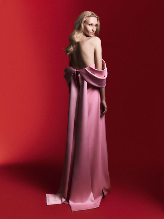 Vestido Moldura Rosa