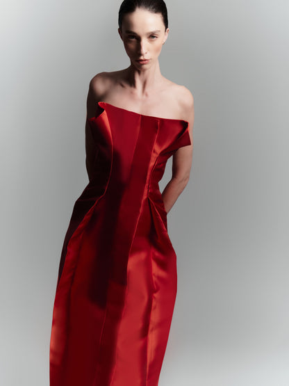 Vestido Papiro Vermelho