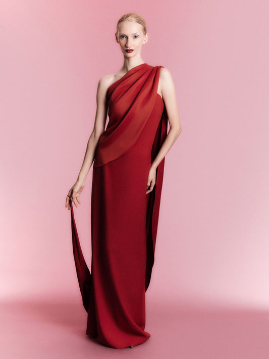 Vestido Recamo Vermelho