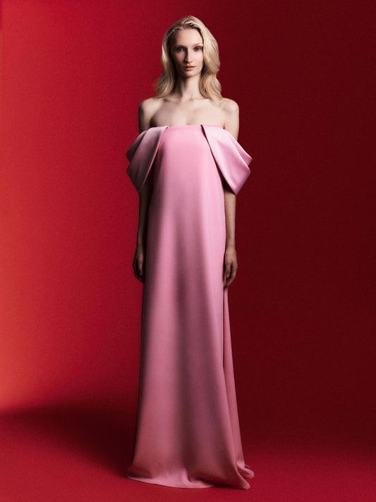 Vestido Moldura Rosa