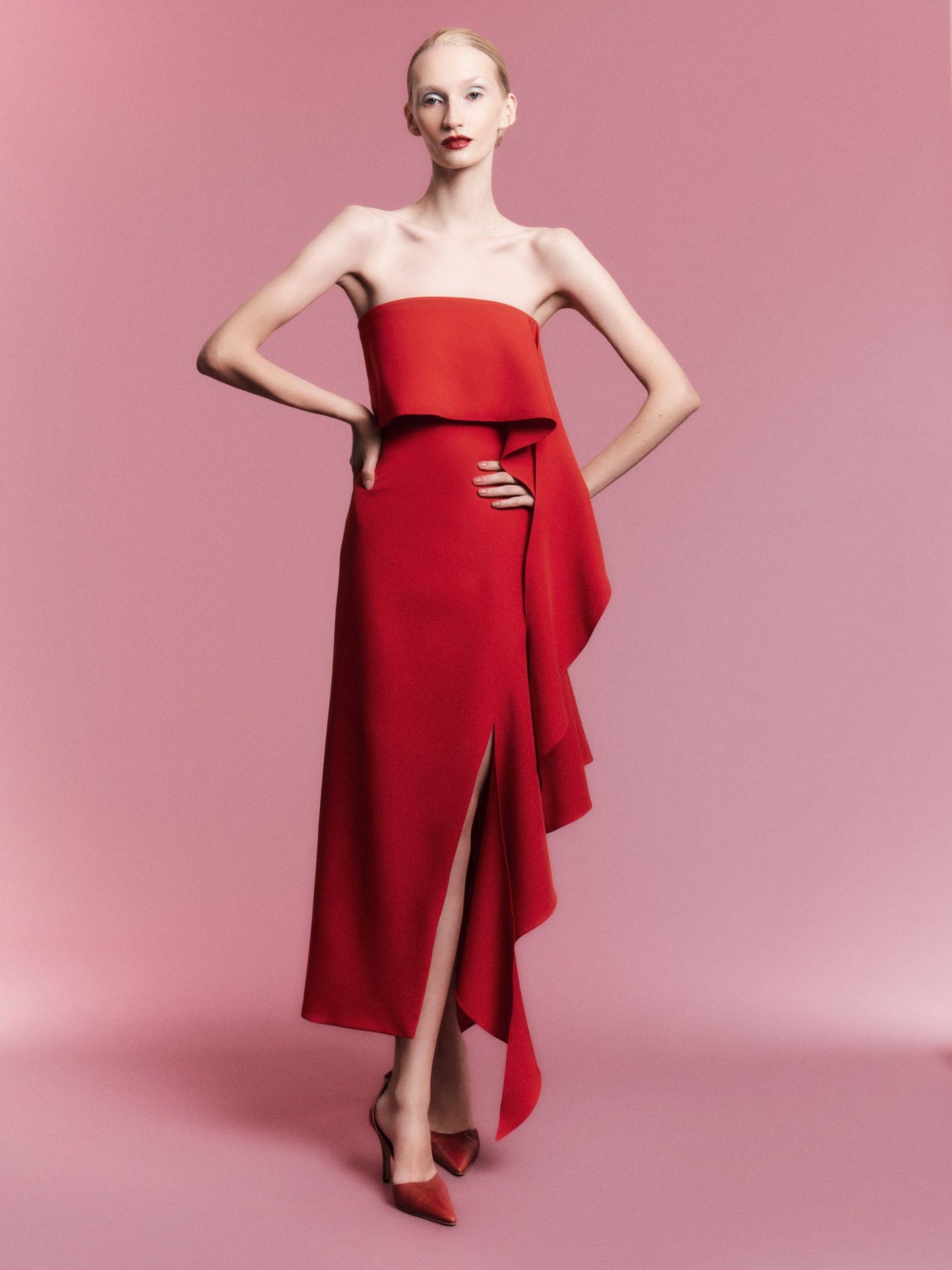 Vestido Vereda Midi Vermelho