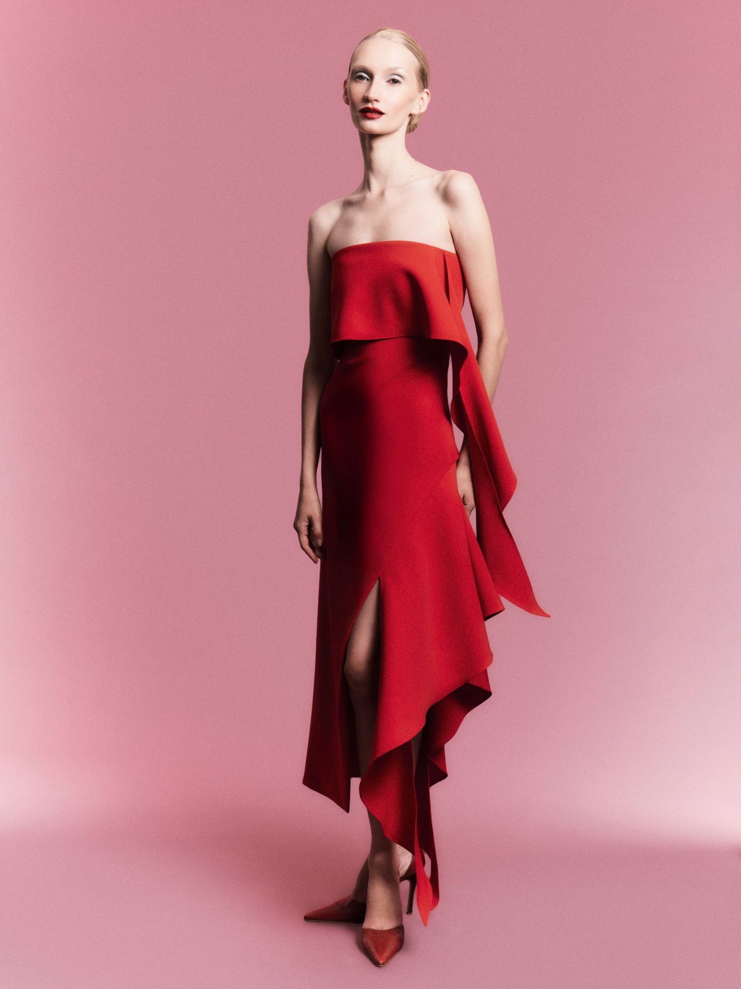 Vestido Vereda Midi Vermelho
